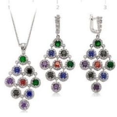 GUMUSH 925 Zirkon Taslı Gümüş Set | ST0470477