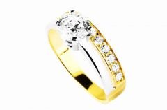 Altın Tek Taş Yüzük AY000100 Melis Gold