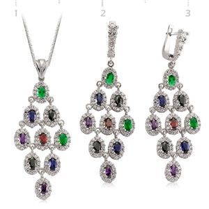 GUMUSH 925 Zirkon Taslı Gümüş Set | ST0470478
