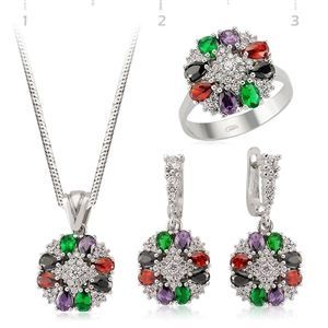 GUMUSH 925 Zirkon Taslı Gümüş Set | ST0470479