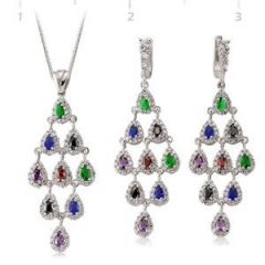GUMUSH 925 Zirkon Taslı Gümüş Set | ST0470481