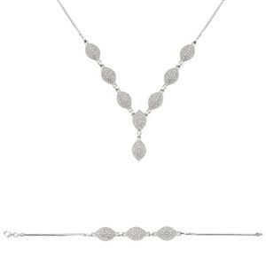 GUMUSH 925 Zirkon Taslı Gümüş Set | ST0470482