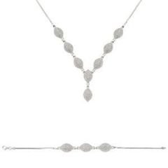 GUMUSH 925 Zirkon Taslı Gümüş Set | ST0470482