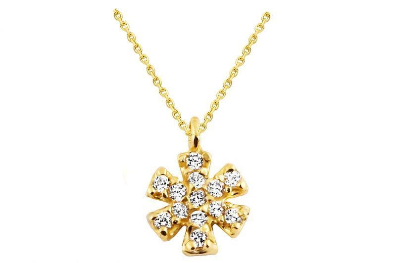 Altın Kar Tanesi Kolye Kly00200 Melis Gold