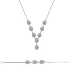 GUMUSH 925 Zirkon Taslı Gümüş Set | ST0470484
