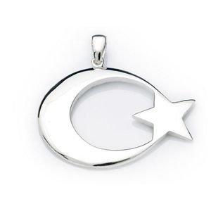 GUMUSH 925  Gümüş Ay-Yıldız Kolye Ucu | PND99040012