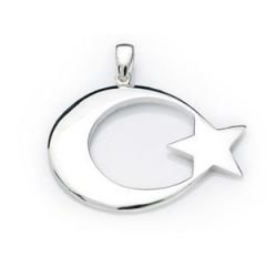 GUMUSH 925  Gümüş Ay-Yıldız Kolye Ucu | PND99040012