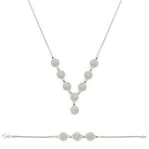 GUMUSH 925 Zirkon Taslı Gümüş Set | ST0470486
