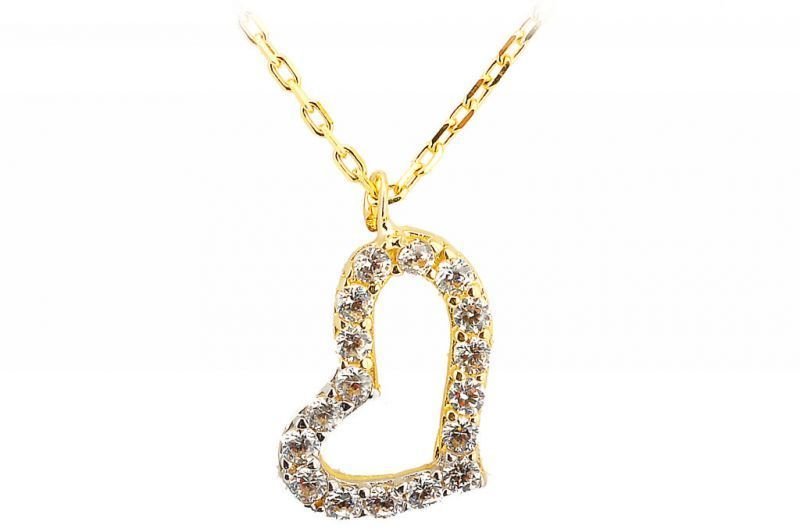 Altın Kalp Kolye Kly00021 Melis Gold