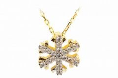 Altın Kar Tanesi Kolye Kly00026 Melis Gold