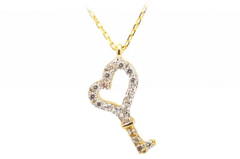Altın Kalp Anahtar Kolye Kly00027 Melis Gold