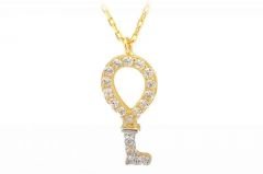 Altın Anahtar Kolye Kly00029 Melis Gold