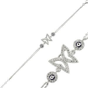 GUMUSH 925  Zirkon Taşlı Nazarlı Bileklik | BR0460098