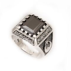 GUMUSH 925 Gümüş Otantik Erkek Yüzüğü | MRG58051053