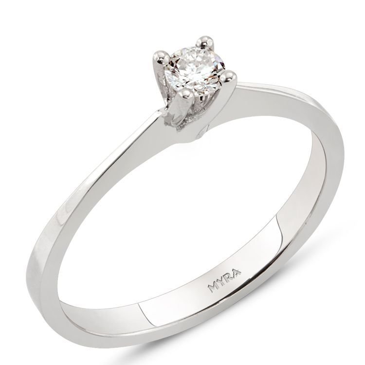Myra Gold 0.15 Ct. Pırlanta Tektaş Yüzük