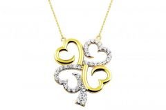 Altın Yonca  Kolye Kly00208 Melis Gold