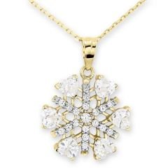 Myra Gold Zirkon Taşlı Kartanasi Kolye