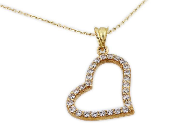 Altın Kalp Kolye Kly00056 Melis Gold