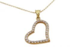 Altın Kalp Kolye Kly00056 Melis Gold