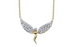 Altın Taşlı Melek Kolye Kly00224 Melis Gold