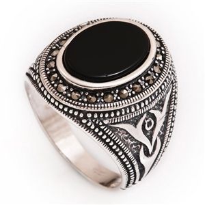 GUMUSH 925 Gümüş Otantik Erkek Yüzüğü | MRG08051228
