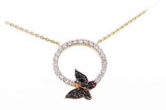 Altın Kelebek Kolye Kly00065 Melis Gold