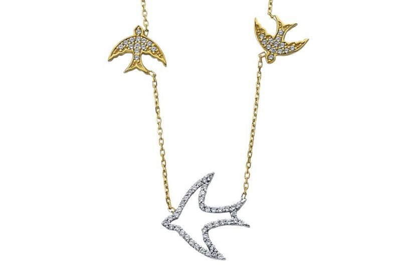 Altın Kırlangıç Kolye Kly00236 Melis Gold