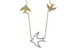 Altın Kırlangıç Kolye Kly00236 Melis Gold
