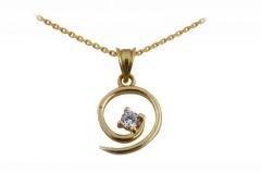 Altın Lava Tektaş Kolye Kly00079  Melis Gold