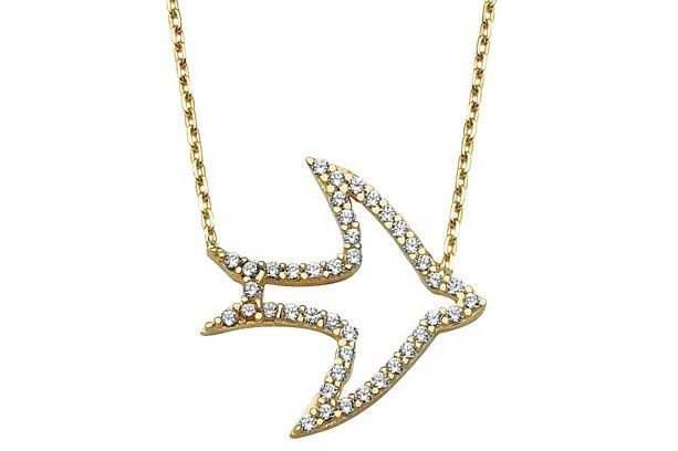 Altın Kırlangıç Kolye Kly00240 Melis Gold