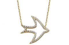 Altın Kırlangıç Kolye Kly00240 Melis Gold