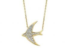 Altın Kırlangıç Kolye Kly00243 Melis Gold