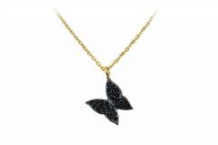 Altın Kelebek Kolye Kly00091  Melis Gold