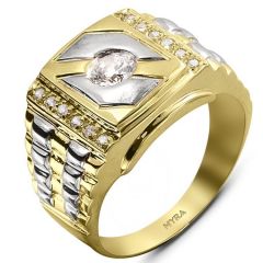 Myra Gold 14 Ayar Altın Erkek Yüzük