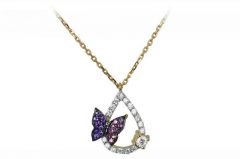 Altın Kelebek Kolye Kly00093  Melis Gold
