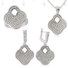 GUMUSH 925 Zirkon Taslı  Set | ST1270080