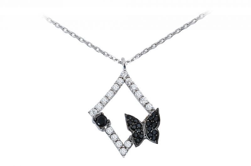 Altın Kelebek Kolye Kly00099  Melis Gold