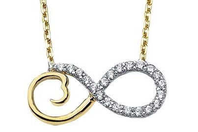 AltınTaşlı Sonsuzluk  Kolyesi Kly00259 Melis Gold