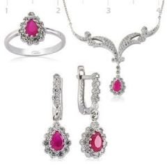 GUMUSH 925 Zirkon Taslı  Set | ST1630001