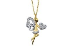 Altın Kalpli Melek Kolyesi Kly00264 Melis Gold