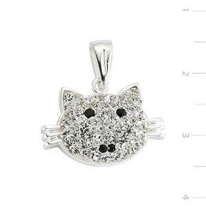GUMUSH 925 Swarovski Taşlı Kedi Kolye | PT0860006