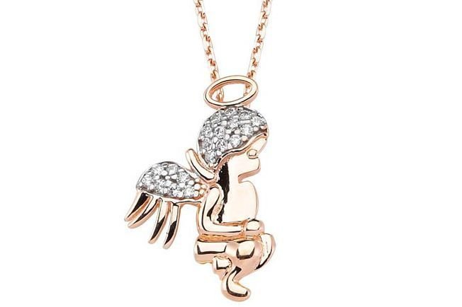 Altın Melek Kolyesi Kly00268 Melis Gold