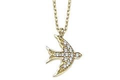 Altın Kırlangıç Kolye Kly00280 Melis Gold
