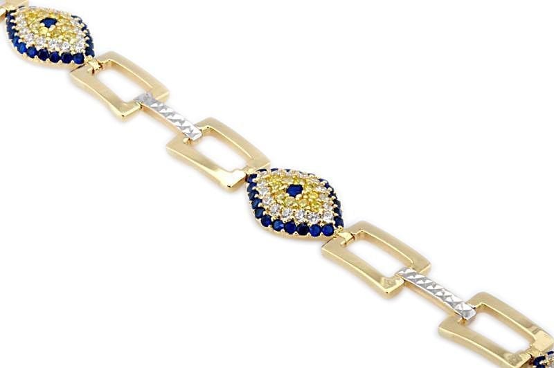Altın Nazar Boncuklu Bileklik Blk20004 Melis Gold