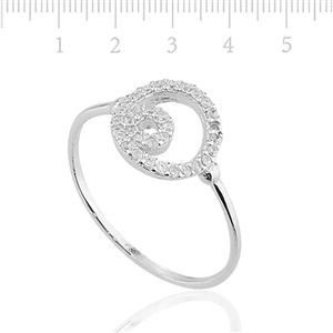 GUMUSH Zirkon Taşlı Rodyum Kaplama Denge Yüzük | LRG47066030