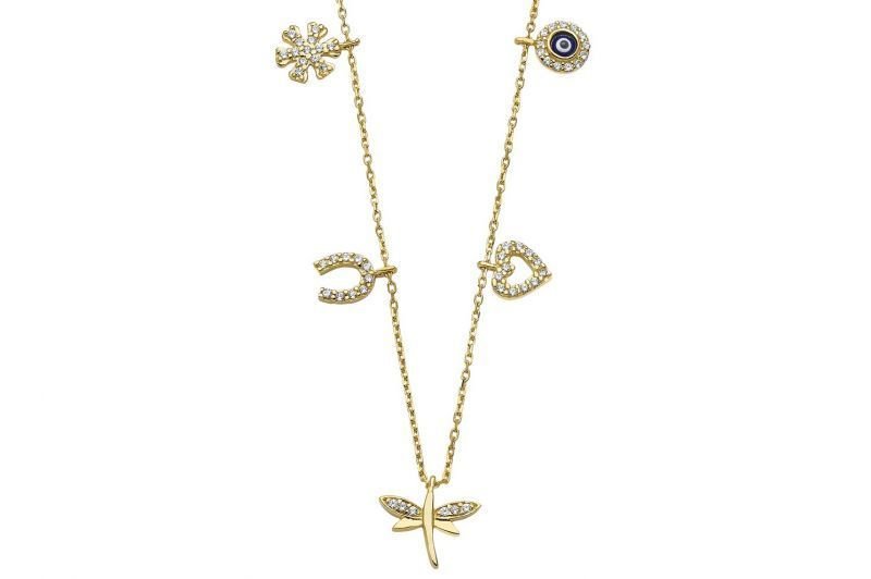 Altın Şans Kolyesi Kly00295 Melis Gold