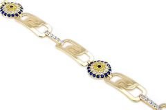 Altın Nazar Boncuklu Bileklik Blk20015 Melis Gold