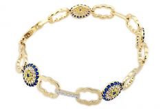 Altın Nazar Boncuklu Bileklik Blk20016 Melis Gold