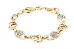 Altın Yıldızlı Taşlı Bileklik Blk20017 Melis Gold