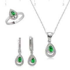 GUMUSH 925 Zirkon Taşlı Damla Set | ST0470519